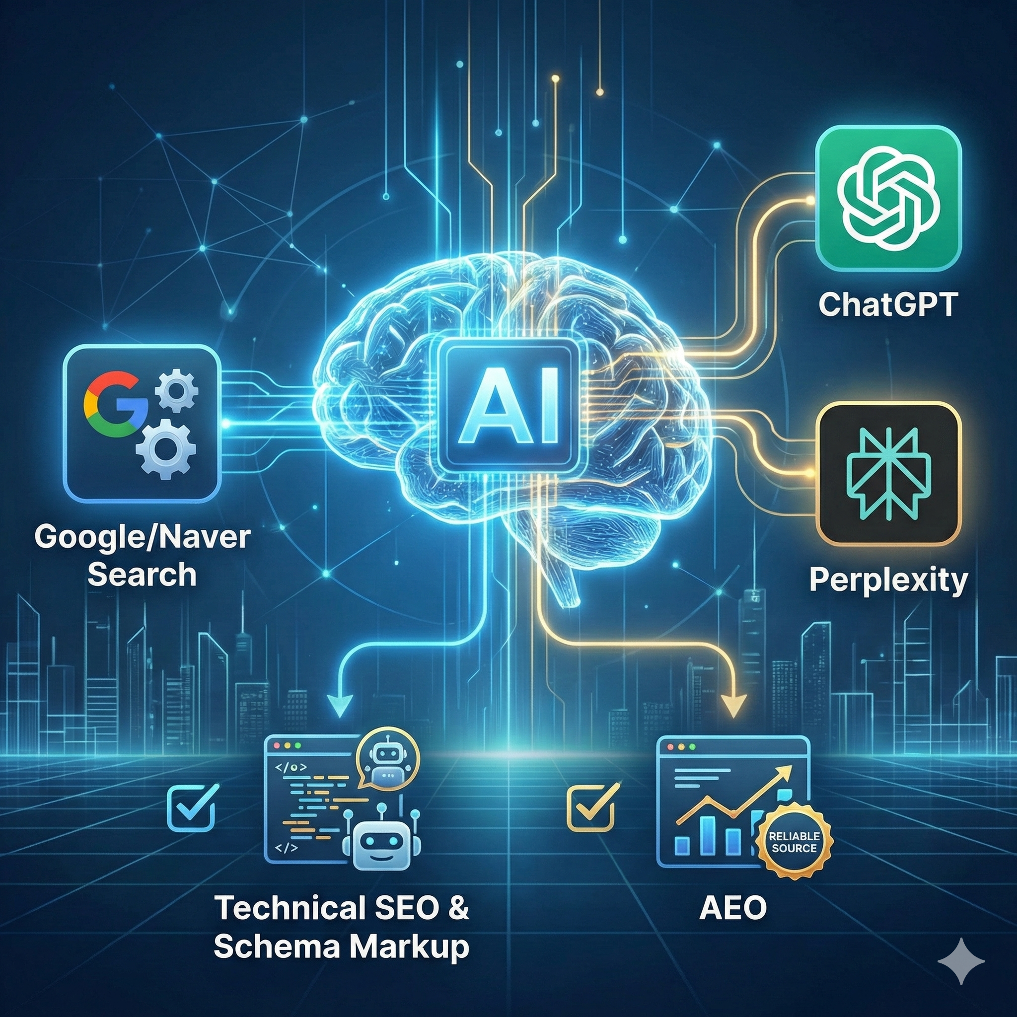구글과 AI가 신뢰하는
웹사이트를 만듭니다